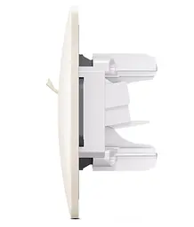 Розетка Videx Binera CAT6 одинарна комп'ютерна кремова (VF-BNSK1PC6-CR) - мініатюра 4