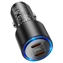 Автомобільний зарядний пристрій Hoco NZ3 40W Dual Port Type-C (Black) [71691] - мініатюра 5