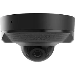 IP-камера Ajax дротова DomeCam Mini, 8мп, 2.8мм, Poe, True WDR, IP 65, ІЧ 30м, аудіо, кут огляду 100° до 110°, міні купольна, чорна