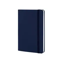Книга записна Optima Vivella А5, м'яка обкладинка, гумка, білий блок, лінія, темно-синя (O27104-24)