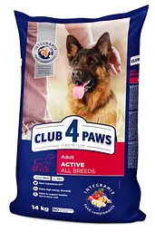 Сухий корм для активних собак Club 4 Paws з куркою 14 кг B4530301