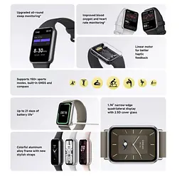 Фітнес-браслет Xiaomi Smart Band 9 Pro rose gold (M2402B1 / BHR8714GL) рожеве золото глобальне - мініатюра 5