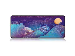 Великий килимок для мишки WorkPlaceShop Asia Велика Хвиля Арт 900 x 300 мм