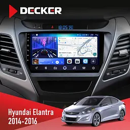Штатна магнітола Hyundai Elantra 2014-2016 Decker D9-006 4x64, 4G Decker (НФ-00005017)