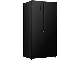 Холодильник Gorenje SBS, 179х62х92см, 2 двері, 345 (186) л, А +, NF +, Інв., Зона св-ті, Зовн. Диспл, чорний - мініатюра 2