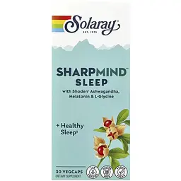 Ноотропи для сну Solaray SharpMind Nootropics Sleep 30 веганських капсул - мініатюра 2