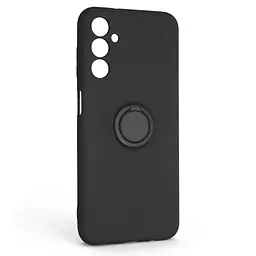 Силиконовый чехол для Samsung Galaxy M14 5G (M146), Icon Ring, черный, панель-накладка, с кольцом-подставкой на 360°, противоударный, возможность использования магнитных держателей, ArmorStandart (ARM68780)