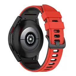 Ремінець для Samsung Galaxy Watch 4 40mm - червоно-чорний ширина кріплення 20мм силікон Watchbands Ricco (W19-3WB39441171) - мініатюра 2