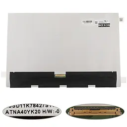 Матрица 14.0" ATNA40YK20 (2880*1800, 40pin(eDP,120Hz), OLED, SLIM, глянцева) для ноутбука