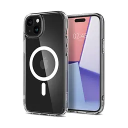 Чехол Spigen Ultra Hybrid MagSafe для iPhone 15 Plus White (ACS06660) + защитное стекло - мініатюра 3
