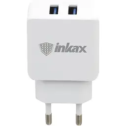 Мережевий зарядний пристрій Inkax CD-01 з кабелем USB - MicroUSB / 2 х USB / 2.1A / 10W білий - мініатюра 2