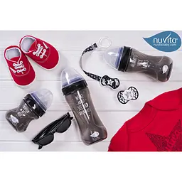Пустушка Nuvita 7065 Air55 Cool симетрична 0m+ BABY STAR чорна NV7065IB - мініатюра 7