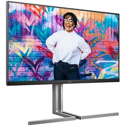 TFT 31.5" AOC U32U3CV, Nano IPS, UHD, 2xHDMI, DP, USB-C, RJ-45, USB-hub, HAS, Pivot, кол.,чорно-сріб - мініатюра 2