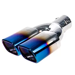Насадка на глушник подвійна Vitol 280 x 2-107 x 64 мм Кольоровий Синій Хром (НГ-0352-BL) - мініатюра 3