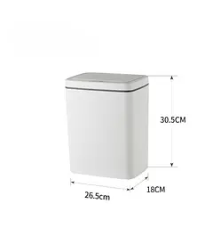Відро для сміття сенсорне прямокутне Mixxus WAVE-TC0110 White 10 л біле (MI7073) - мініатюра 5