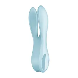 Кліторальний вібратор Satisfyer Threesome 1 Light Blue з трьома гнучкими пальчиками - мініатюра 5