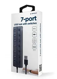 Хаб USB UHB-U3P1U2P6P-01, Grey, USB 3.1 - 1xUSB 3.1 / 6xUSB 2.0 Gembird teh0019585 - мініатюра 3