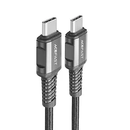 Кабель ACEFAST C1-09 USB-C - USB-C із алюмінієвого сплаву для передачі аудіо/відео повнофункціонального кабелю даних, чорний C1-09
