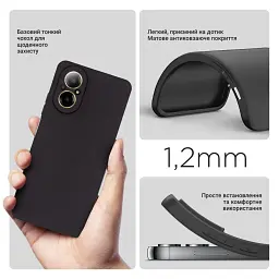 Силіконовий чохол BeCover для Realme C67 4G Black (710929) - мініатюра 3