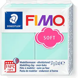 Полімерна глина Fimo Soft, 57 г., Пастельна Мятна, (8020-505)