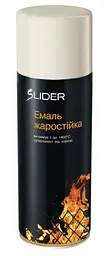 Фарба аерозольна емаль SLIDER жаростійка біла 400мл