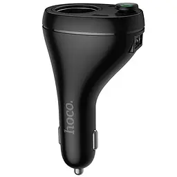 АЗП FM модулятор Hoco E88 Star cigarette lighter+PD20W+QC3.0 total 120W (2USB-C) Black - мініатюра 4