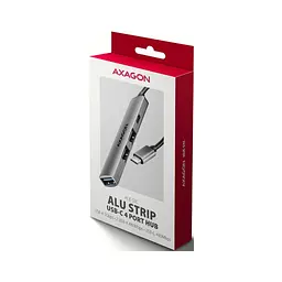 Концентратор AXAGON USB-C to 1xUSB-A 5Gbps + 2xUSB-A 480Mbps + 1xUSB-C 480Mbps 0.12m aluminum (HUE-STC)