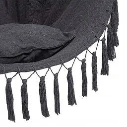 Підвісне крісло бразильський гамак BOHO 100 см + 2 шт подушки Dark Grey - мініатюра 6