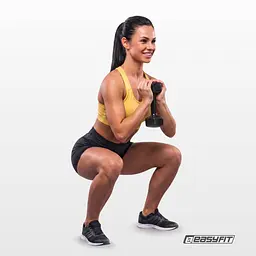 Гантель для фітнесу 3.0 кг EasyFit із вініловим покриттям чорна - мініатюра 6