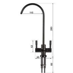 Кран для зворотнього осмосу Globus Lux Lazer GLLR-76A-GP - мініатюра 6