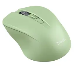 Миша бездротова Trust Mydo Silent, Green, USB 2.4GHz, оптична, 1000/1400/1800 dpi, 4 кнопки, зниження звуку клацання миші мінімум на 90%, гніздо для зберігання приймача USB, 1xAA (25042) - мініатюра 2