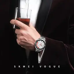 Класичний наручний годинник Skmei 9167 Білий циферблат - мініатюра 6