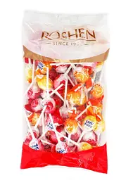 Льодяники карамельні Roshen Lollipops з йогуртовими смаками 0.92 кг