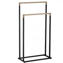 Вішалка для рушників Yoka Zola black bamboo P.ZOLA-2-BLK, Чорний матовий