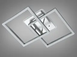 Люстра LED 64Вт пульт матовий хром 11 квадратів - мініатюра 4