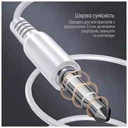 Навушники ColorWay 3.5 mm Wired Earphone UrbanBeat White (CW-WD03WT) - мініатюра 5