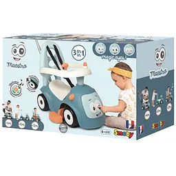 Машина для катання малюка Smoby Toys Маестро 3 в 1 зі звуковим ефектами блакитна (720304) - мініатюра 6
