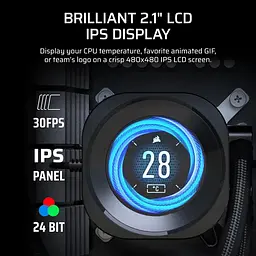 СВО Corsair Nautilus 240 RS LCD (CW-9061031-WW) - мініатюра 3