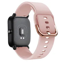 Ремінець BeWatch New силіконовий 20мм для Xiaomi Amazfit BIP Рожевий (1012311) - мініатюра 3
