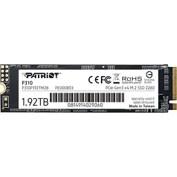 Накопичувач SSD Patriot m.2 NVMe 1920GB P310 2tb (P310P192TM28)
