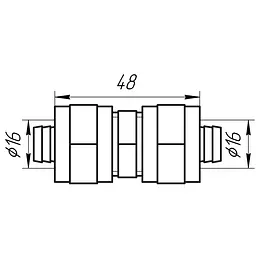 Муфта проміжна APE 703 L 16x16 000000853 - мініатюра 3