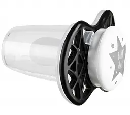 Силіконова симетрична пустушка Nuvita Air55 Cool Baby Star, 0+ міс., чорний (NV7065IB) - мініатюра 2