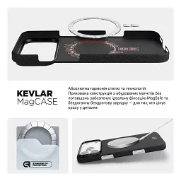 Чохол до мобільного телефона Armorstandart BlackIcon Aramid Twill MagCase Apple iPhone 18 Pro Max Black (ARM92839) - мініатюра 8