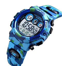 Дитячий наручний годинникSkmei 1547 Camouflage Light Blue, 1547CMLTBU (17147)