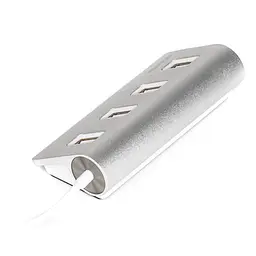 Концентратор Maxxter USB 2.0 Type-A 4 ports silver (HU2A-4P-01) - мініатюра 2