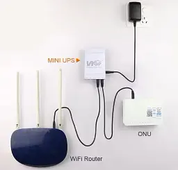 ДБЖ-павер банк для модему - роутера WGP Mini UPS білий - мініатюра 7