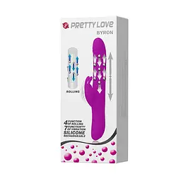 Вібратор-кролик Pretty Love Byron 25 см (рожевий) - мініатюра 11