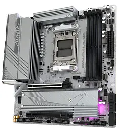 Материнська плата Gigabyte B650M AORUS ELITE AX ICE (B650M AORUS ELITE AX ICE) (Socket AM5, AMD B650, Micro-ATX) - мініатюра 2