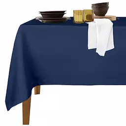 Набір скатертина з серветками Cosas Dark Blue & Snow 140х180 см (Set_ClDarkBlue_35SerWhite)