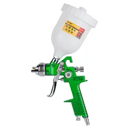 Фарборозпилювач Sigma HVLP 1.4 мм з верхнім баком 600 мл Green (6812021) - мініатюра 1